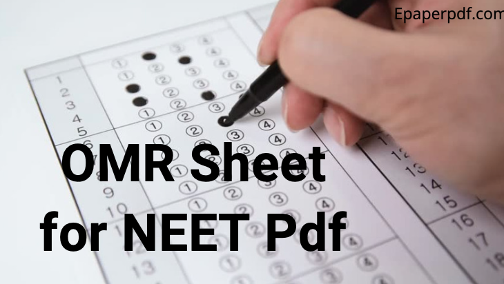 OMR Sheet for NEET Pdf Download