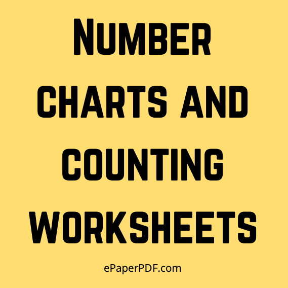 1st Grade Number Charts and Counting Worksheets PDF Download