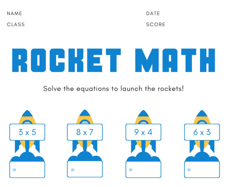  PDF Multiplication Worksheets Rocket Math Pdf Download EpaperPDF