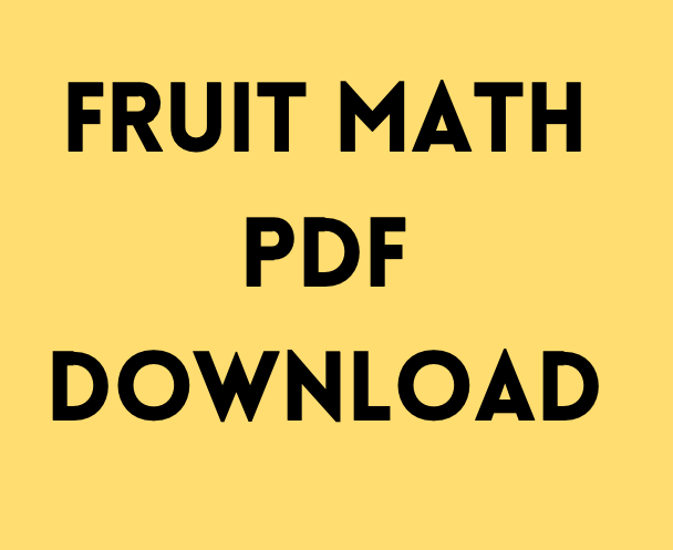 FRUIT MATH PDF Download