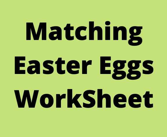 Matching Easter Eggs WorkSheet