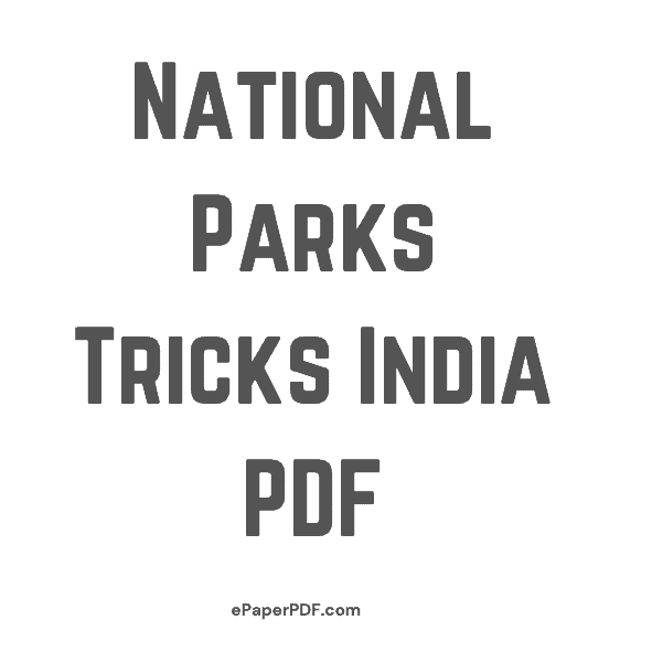 National Parks Tricks India PDF