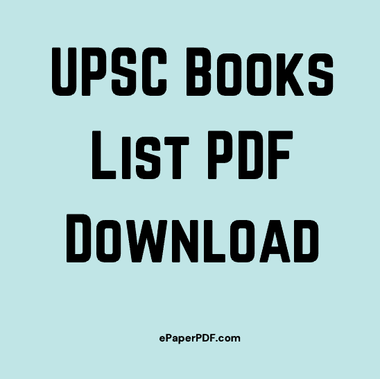 UPSC Books List