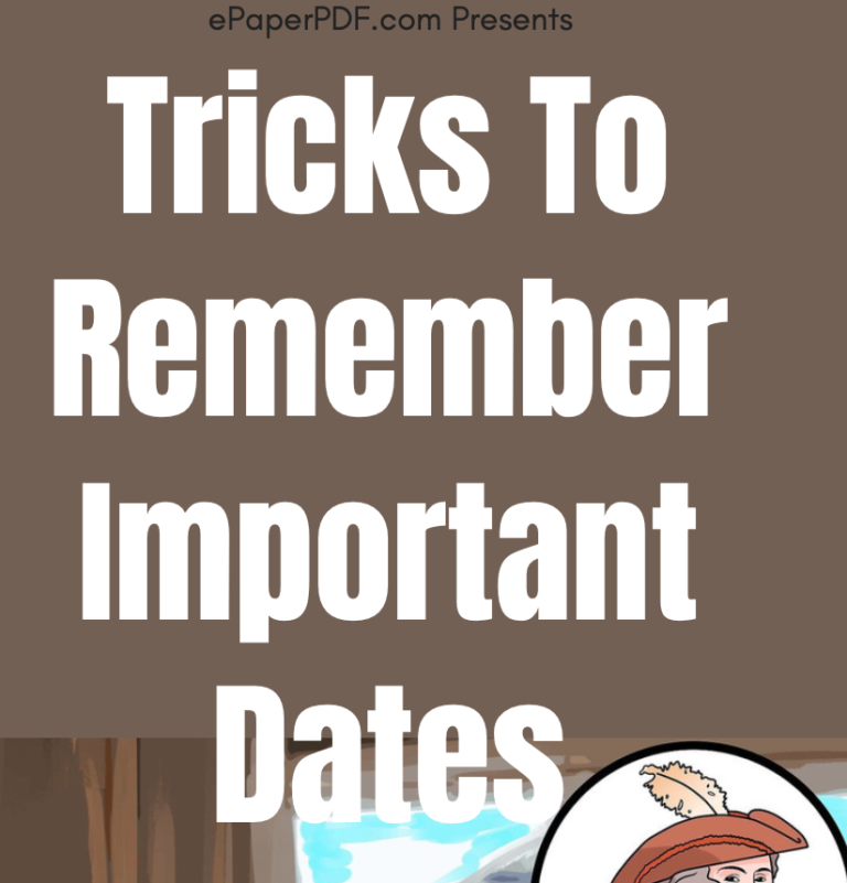 Tricks To Remember Important Dates