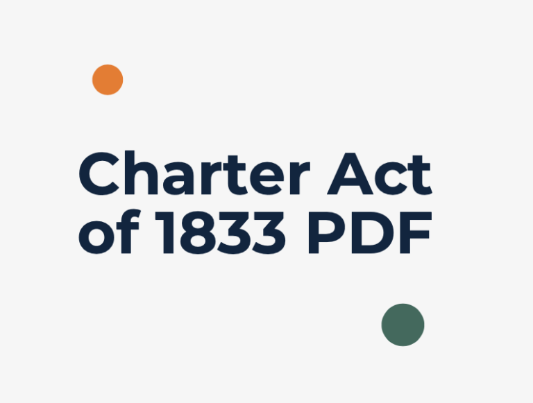 Charter Act of 1833 PDF
