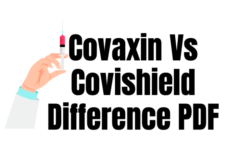 Covaxin Vs Covishield Difference PDF