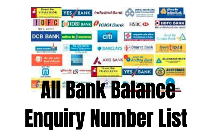 All Bank Balance Enquiry Number List PDF