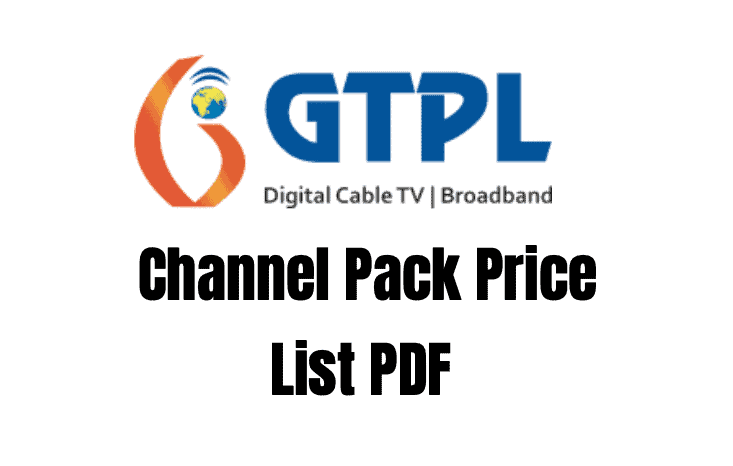 GTPL Channel Pack Price List PDF Download