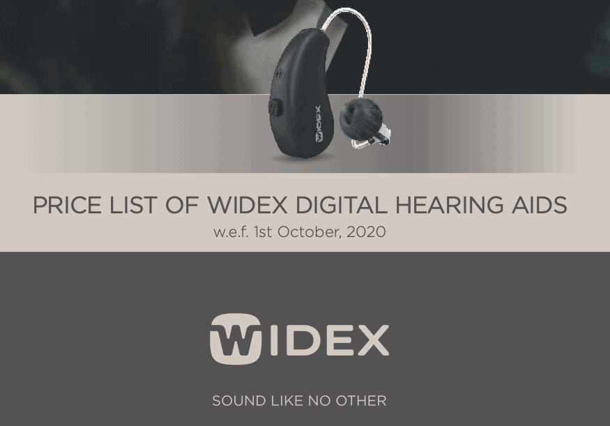 [PDF] Price List Of Widex Digital Hearing Aids PDF Download