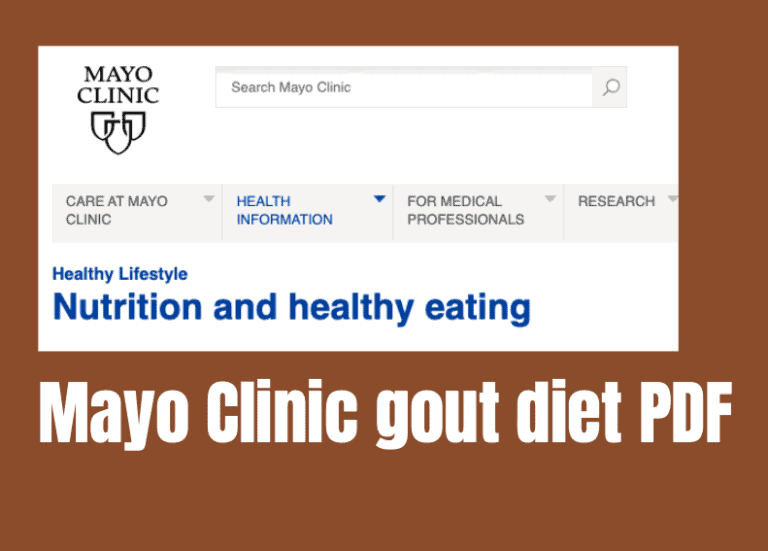 Mayo Clinic gout diet PDF